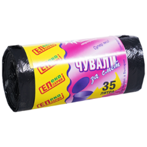30Х35л Торби Черни Екстрапак / Extrapack Чували за смет, подходящи за кошчето във вашия дом или офис. Звездообразното им дъно предотвратява пропускането на течности.