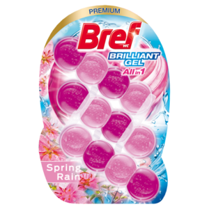 Bref WC тоалетно блокче Brilliant Gel Spring Rain 3х42г