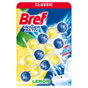 Bref WC тоалетно блокче Power Aktiv Lemon 3х50г
