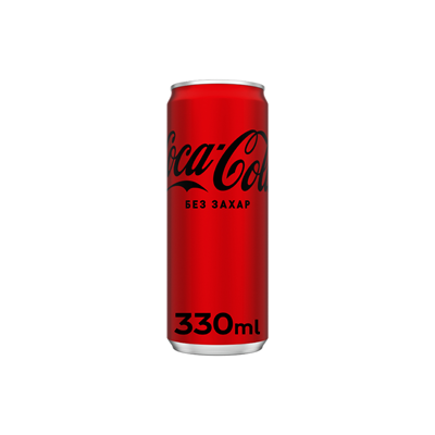 Coca-cola газирана напитка zero кен 24 бр x 330 мл