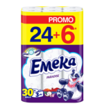 Емека тоалетна хартия paradise 3пл 24+6бр